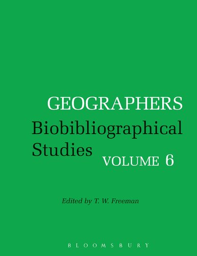 Geographers Biobibliographical Studies Volume 6