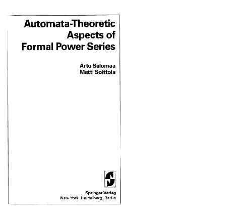 Automata-theoretic aspects of formal power series