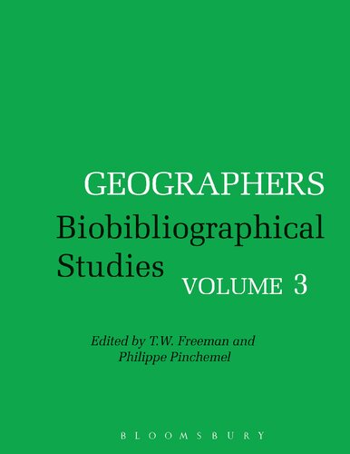 Geographers Biobibliographical Studies Volume 3