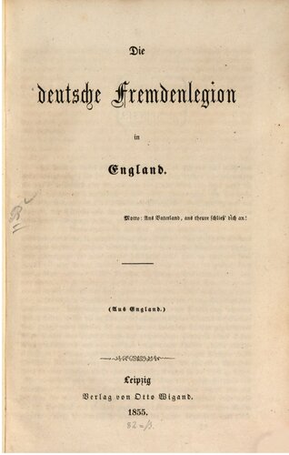 Die deutsche Fremdenlegion in England