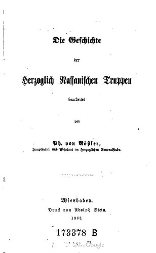 Die Geschichte der Herzoglich Nassauischen Truppen