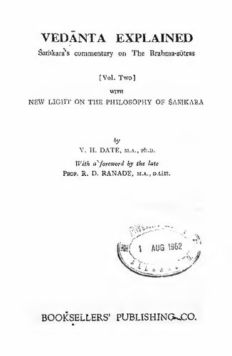 Vedanta Explained Vol. 2