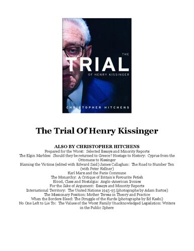 The Trial of Henry Kissinger