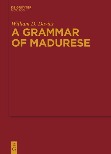 A Grammar of Madurese