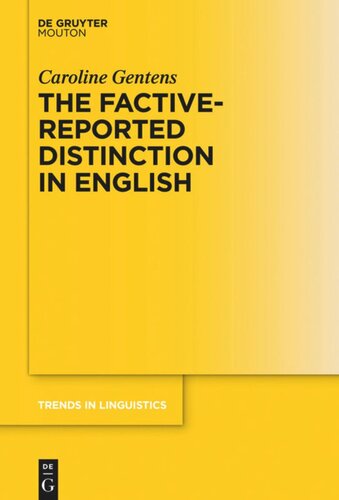 The Factive-Reported Distinction in English