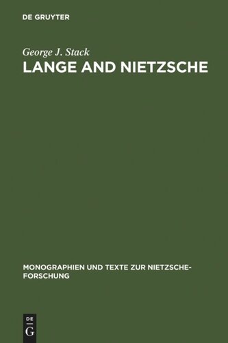 Lange and Nietzsche