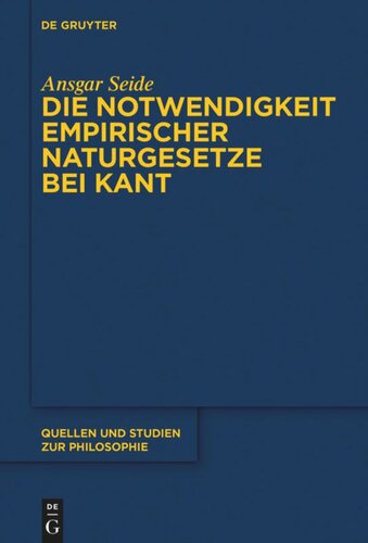 Die Notwendigkeit empirischer Naturgesetze bei Kant