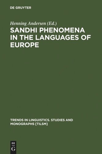 Sandhi Phenomena in the Languages of Europe