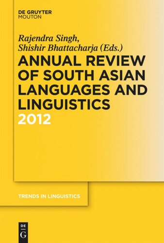 Annual Review of South Asian Languages and Linguistics: 2012