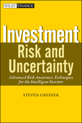 Investment Risk and Uncertainty: Advanced Risk Awareness Techniques for the Intelligent Investor