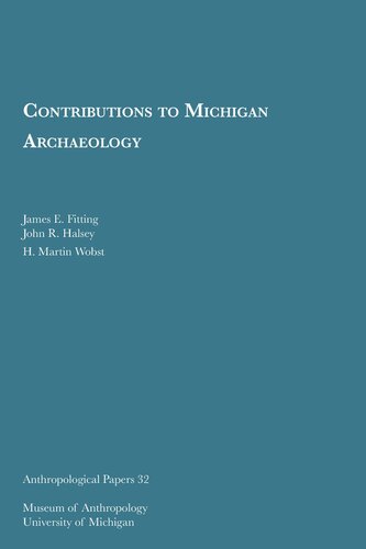 Contributions to Michigan Archaeology