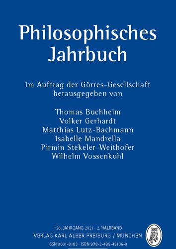 Philosophisches Jahrbuch 128, Heft 1