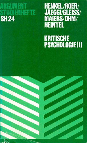 KRITISCHE PSYCHOLOGIE (I)