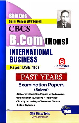 International Business - Shiv Das (for B.Com Hons Semester 6 for Delhi University) (With OCR)