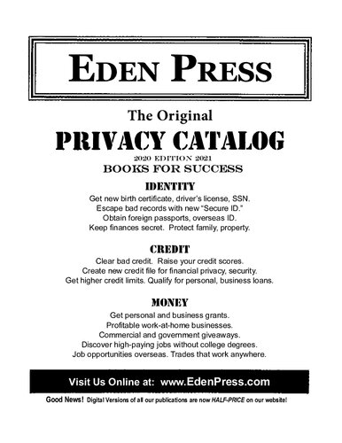 Eden Press Privacy Catalog - 2020-2021 Edition