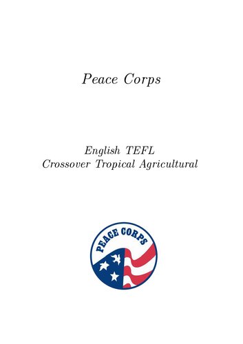 English TEFL Crossover Tropical Agricultural