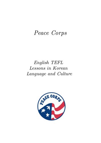 Lessons in Korean Language and Culture