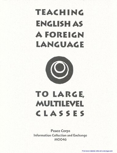 Teaching English as a foreign language to large, multilevel classes