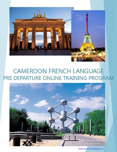 CAMEROON FRENCH LANGUAGE PRE DEPARTURE ONLINE TRAINING PROGRAM