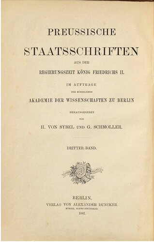 Preußische Staatsschriften aus der Regierungszeit König Friedrichs II. (Beginn des Siebenjährigen Krieges)