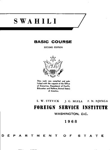 Swahili : basic course