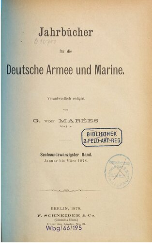 Jahrbücher für die Deutsche Armee und Marine