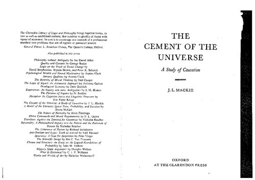 The Cement of the Universe: A Study of Causation