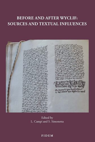 Before and After Wyclif: Sources and Textual Influences (Textes Et Etudes Du Moyen Age)