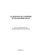 La question de l'athéisme au dix-septième siècle