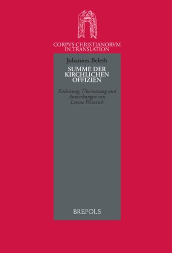 Johannes Beleth: Summe der kirchlichen Offizien