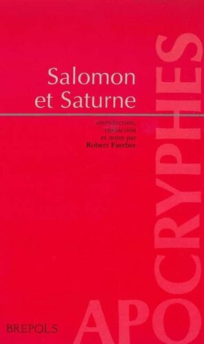 Salomon et Saturne. Quatre dialogues en vieil-anglais