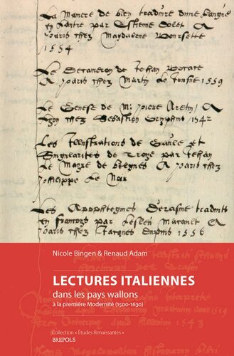 Lectures italiennes dans les pays wallons à la première Modernité (1500-1630)