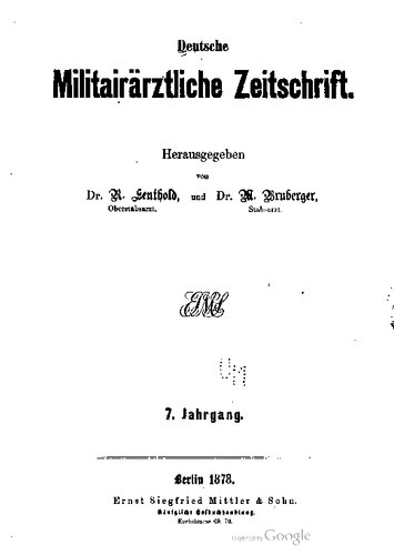 Deutsche Militärärztliche Zeitschrift
