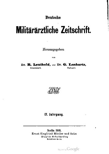 Deutsche Militärärztliche Zeitschrift