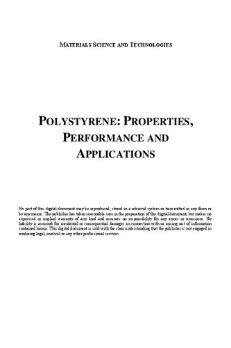 Polystyrene: Properties, Performance, and Applications