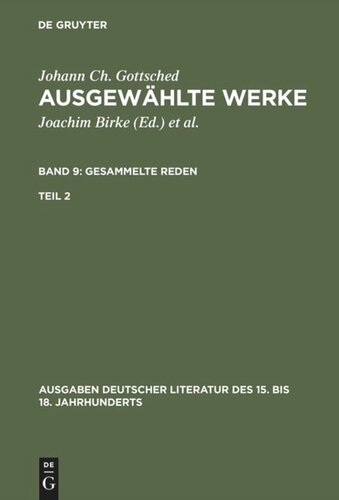 Ausgewählte Werke: Band 9/2 Gesammelte Reden. Zweiter Teil