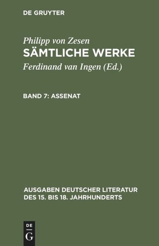 Sämtliche Werke: Band 7 Assenat