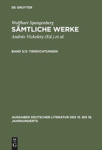 Sämtliche Werke: Band 3/2 Tierdichtungen