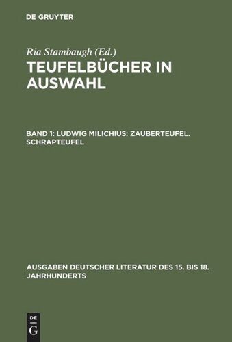 Teufelbücher in Auswahl: Band 1 Ludwig Milichius: Zauberteufel. Schrapteufel