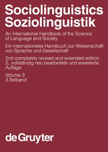 Sociolinguistics / Soziolinguistik: Volume 3