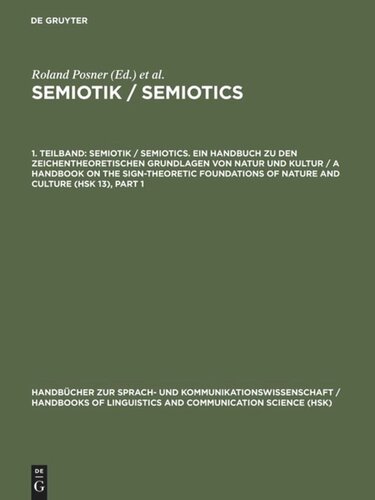 Semiotik / Semiotics: 1. Teilband