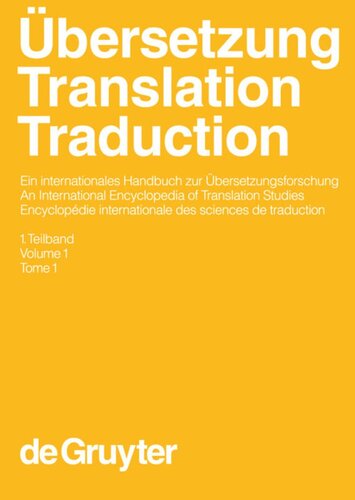 Übersetzung - Translation - Traduction: 1. Teilband