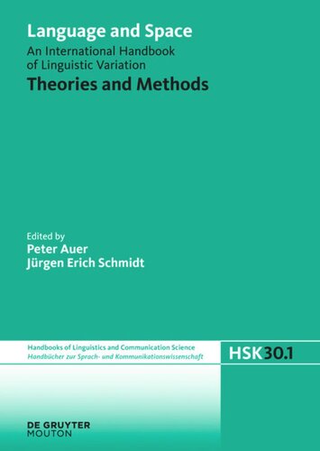 Language and Space: Volume 1 Theories and Methods