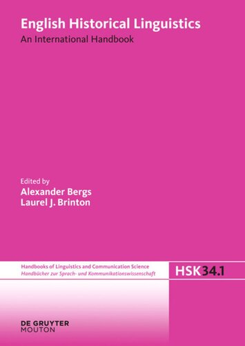 English Historical Linguistics: Volume 1
