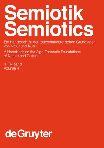 Semiotik / Semiotics: 4. Teilband