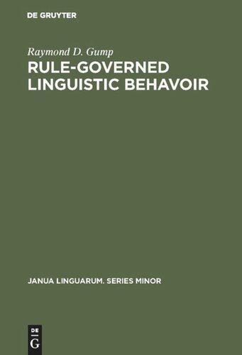 Rule-governed linguistic behavoir
