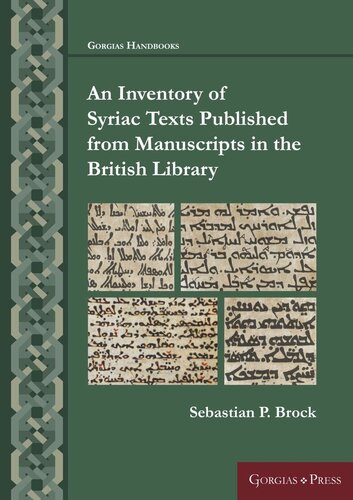 An Inventory of Syriac Texts Published from Manuscripts in the British Library