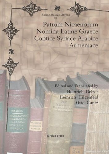 Patrum Nicaenorum Nomina Latine Graece Coptice Syriace Arabice Armeniace