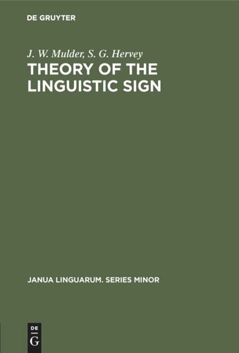 Theory of the Linguistic Sign