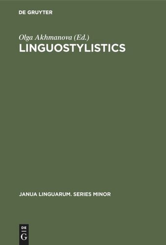 Linguostylistics: Theory and method